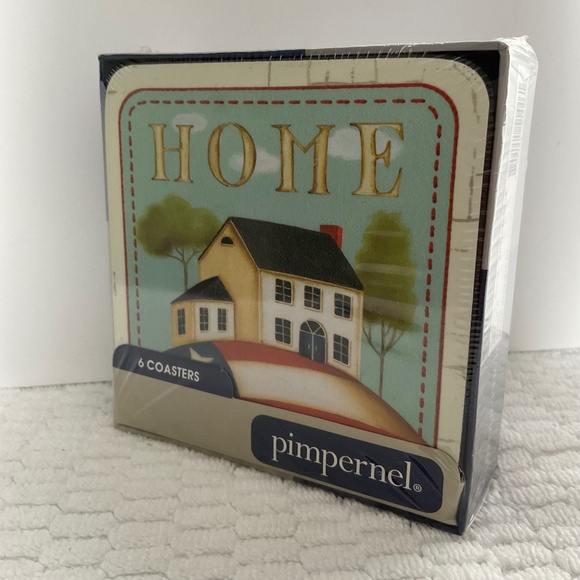 Pimpernel Set of 6 Coasters - HOME - New in Box - Picture 2 of 9